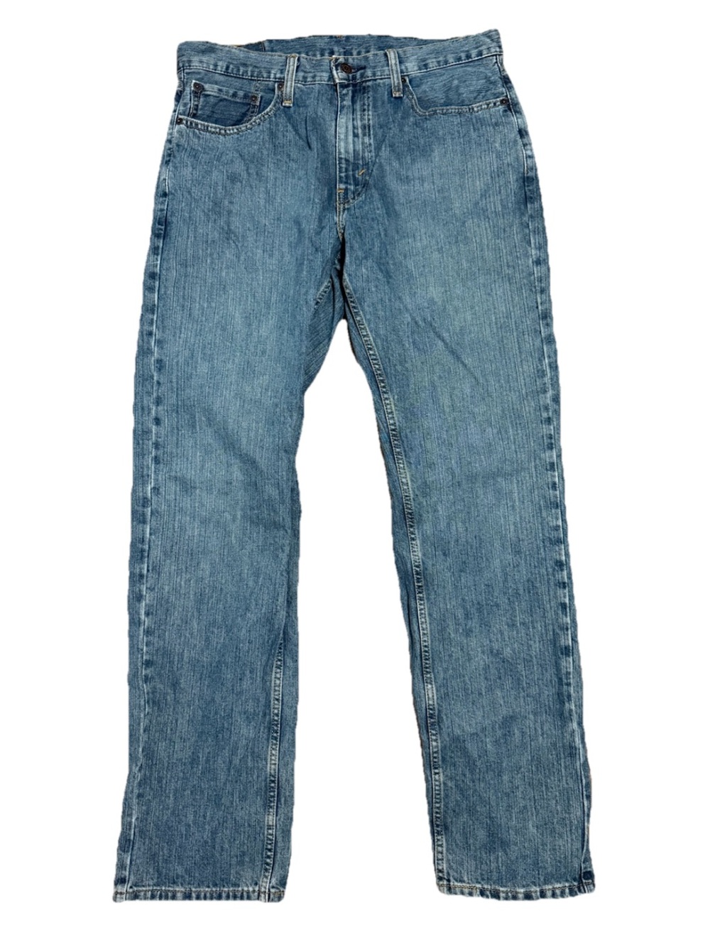 Levis 559 Mens 33 x 34 Blue Relaxed Straight Denim Jeans Casual Medium Wash